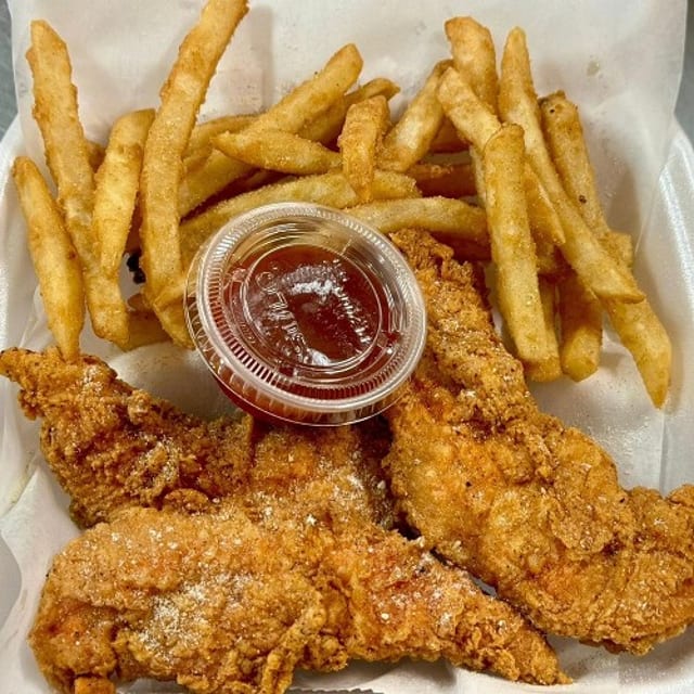 5 Pcs Tenders with Fries.